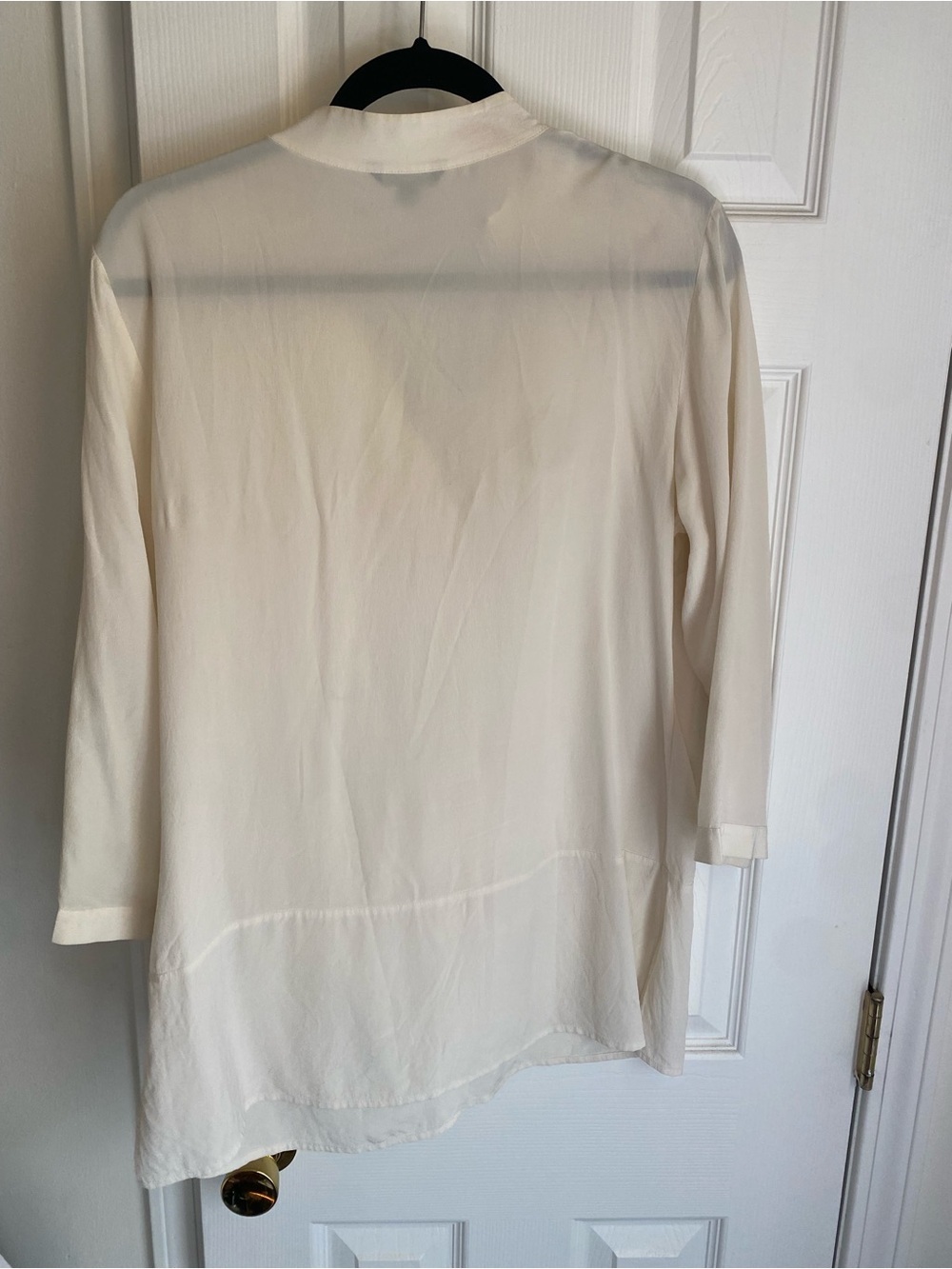 Brooks Brothers Cream Split-Neck Tunic 100% silk - Picture 4 of 4